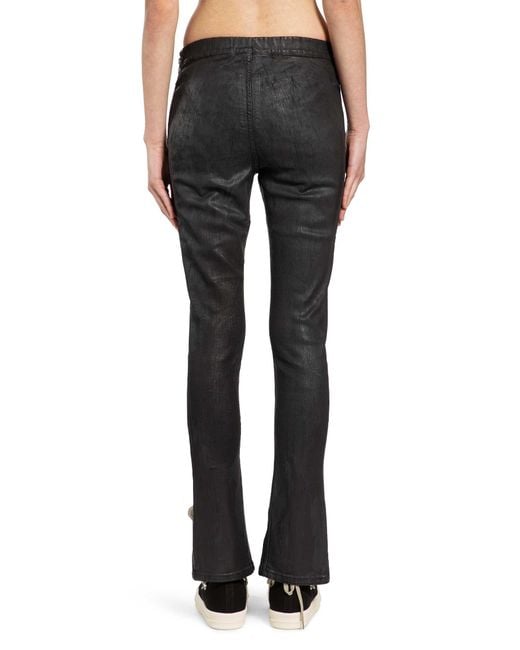 Rick Owens Black Temple Slit Front Leggings