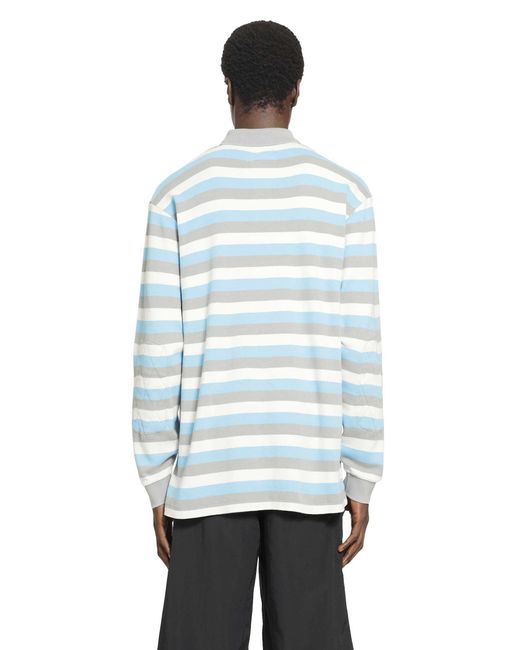ERL Blue Striped Polo Shirt for men