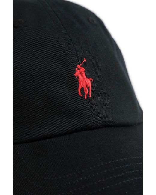 Polo Ralph Lauren Black Pony Twill Sports Cap for men