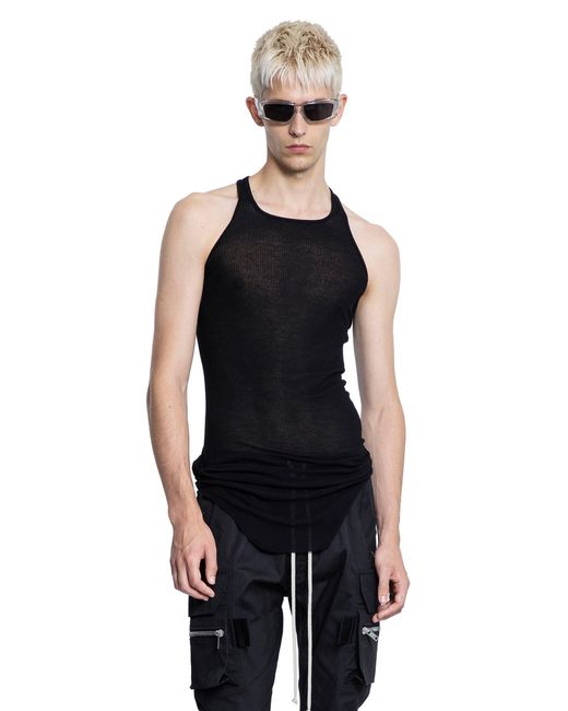 Rick Owens Black Forever Basic Rib Tank for men