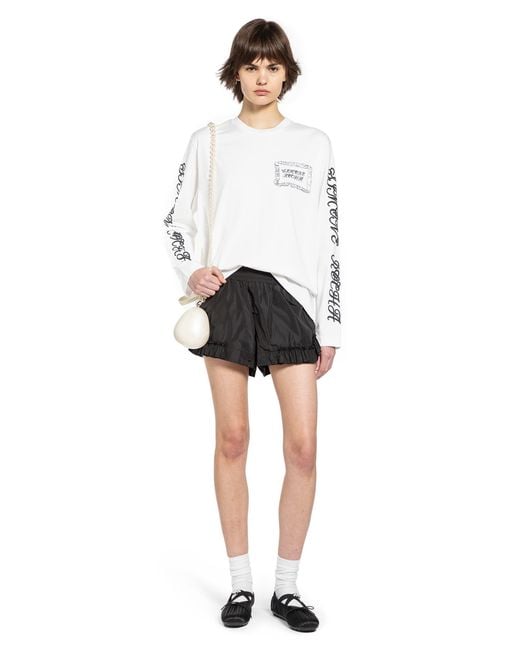 Simone Rocha White Daniel David Freeman Pillowcase Ls Tee