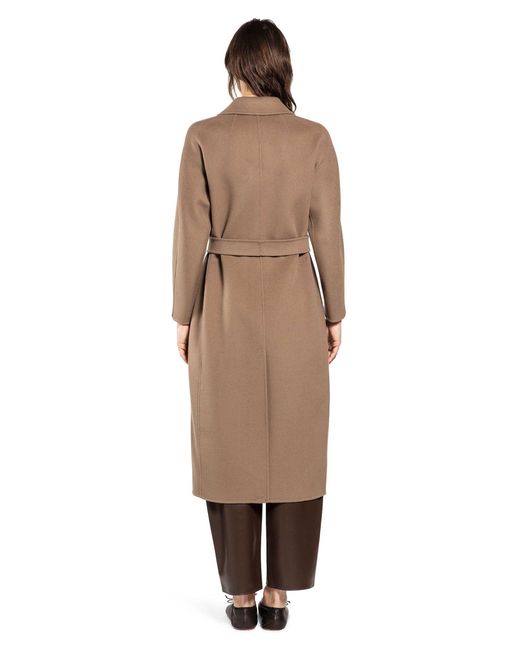 Max Mara Natural Flared Wool Coat