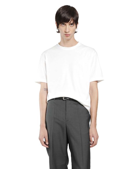 Giorgio Armani White Cotton Interlock Short Sleeve T-Shirt for men