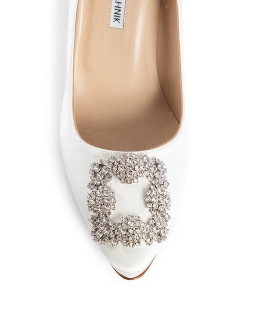Manolo Blahnik White Heels