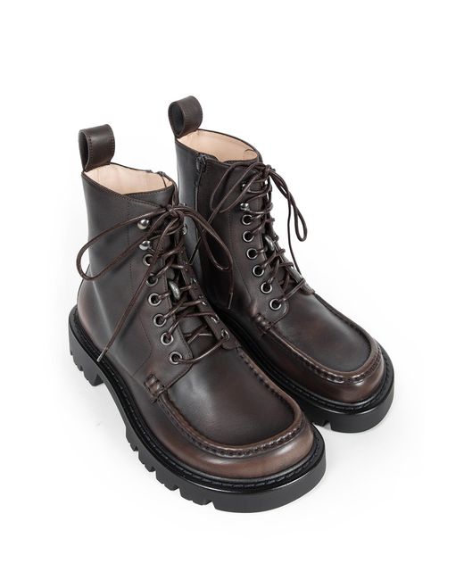 Loewe Black Sierra Combat Ankle Boots for men