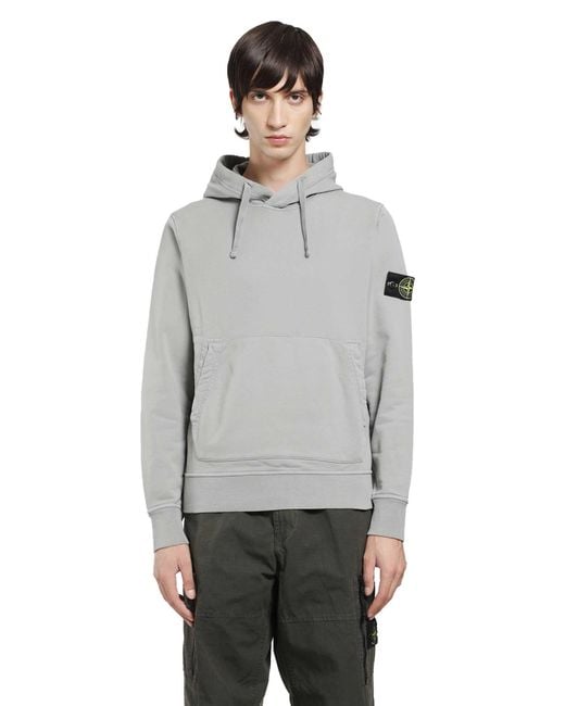 Stone Island Gray 6100062 Hoodie for men