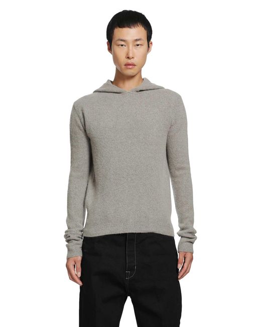 Rick Owens Gray Tower Hooded Pulll for men