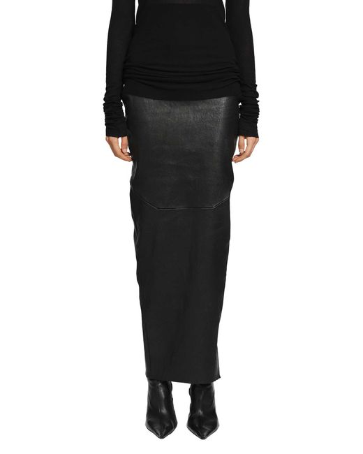 Rick Owens Black Tower Dirt Pillar Skirt