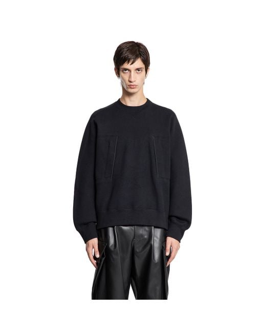 Sacai Black Sponge Sweater for men