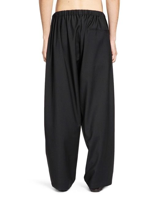 ROSE BURRITO Black Wool Pyjama Trousers for men