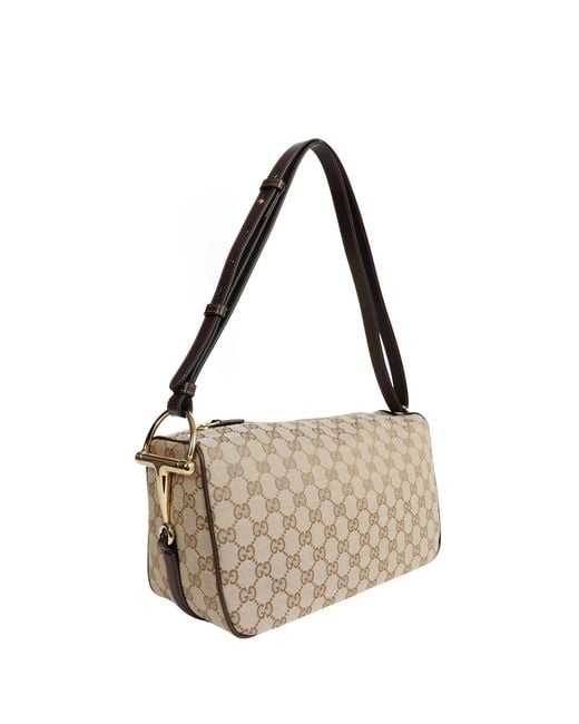 Gucci Metallic Half Horsebit Medium Shoulder Bag
