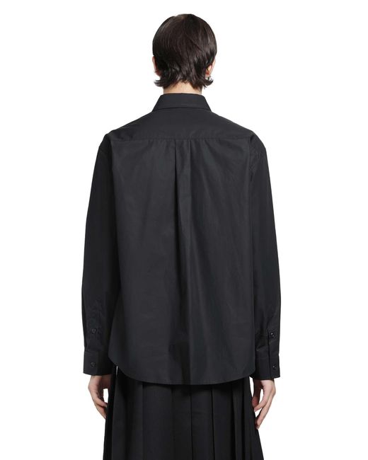 Simone Rocha Black Ruffle Slash Shirt for men
