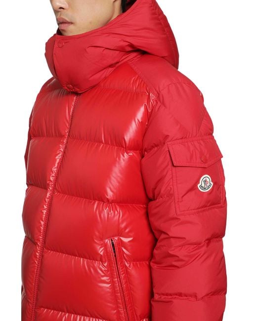 Moncler Red Maya Short Down Jacket for men