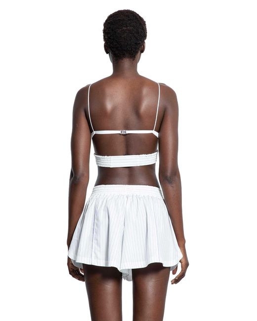 Ssheena White Baseball Stripes Top