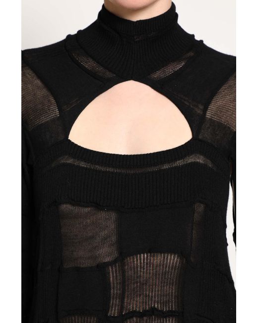 Halo Black Checked Ls3 Turtleneck Sweater