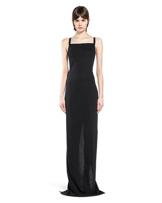 Rick Owens Black Temple Gown Dress