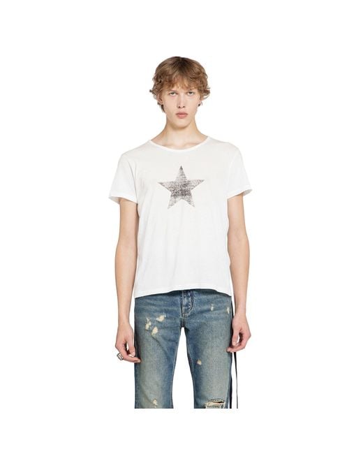 Ann Demeulemeester White Idar Star T-Shirt for men
