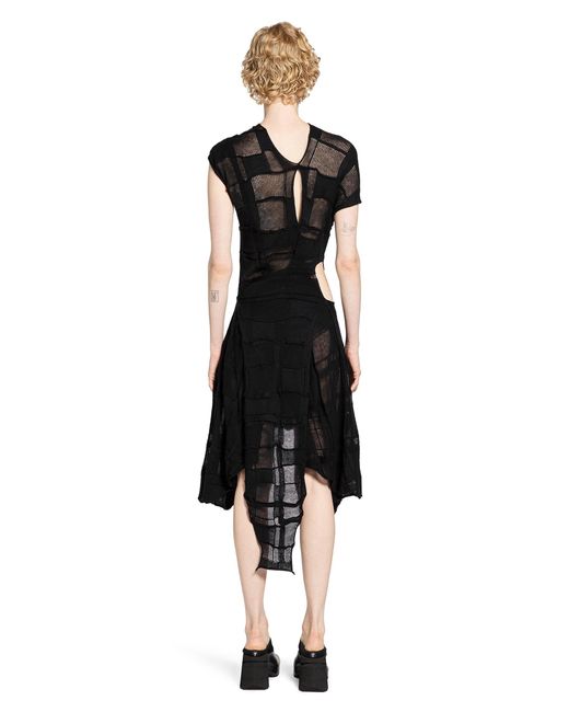 Halo Black Checked Dress