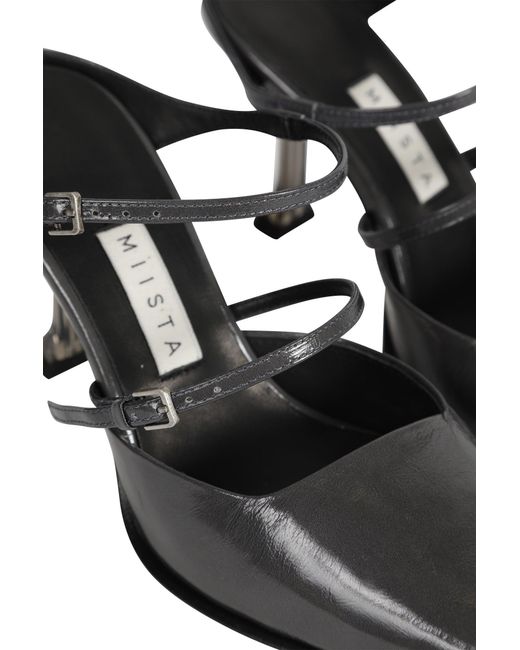 Miista Black Shari Mules