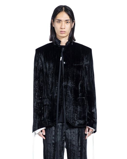 Ann Demeulemeester Black Lucius Deconstructed Jacket for men
