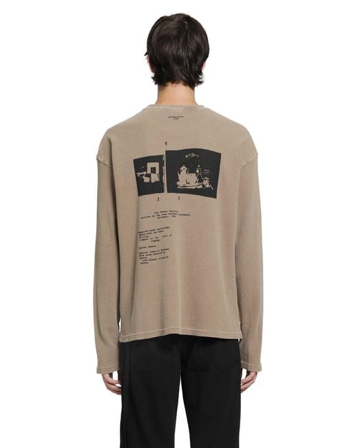 Ann Demeulemeester Natural Emil 'The Velvet Evening' Long Sleeve T-Shirt for men