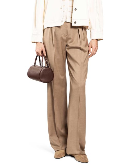 Max Mara Natural Wool Twill Trousers
