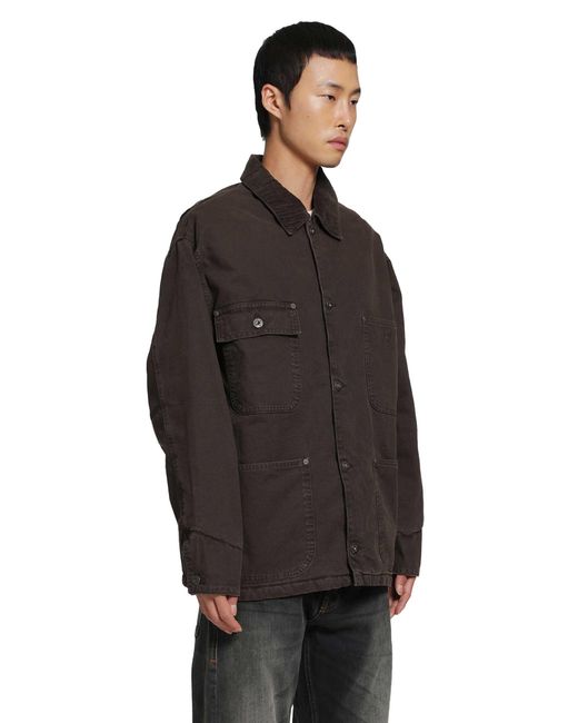 Emporio Armani Black Cotton Canvas Field Jacket for men