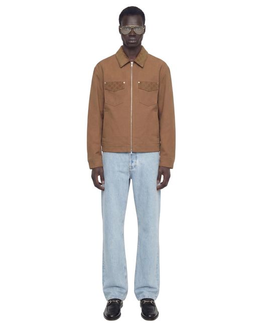 Gucci Brown Heavy Cotton Canvas Overshirt for men