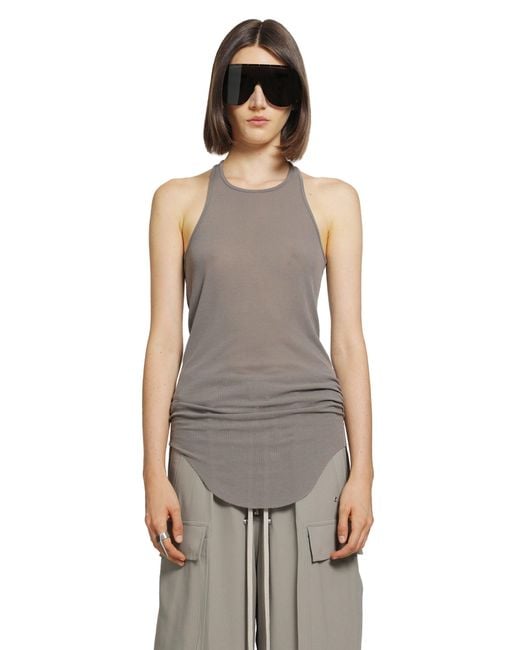 Rick Owens Gray Tower Basic Rib Tank
