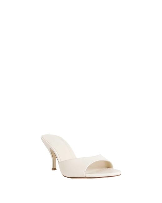 Aeyde White Samia Stiletto Mules