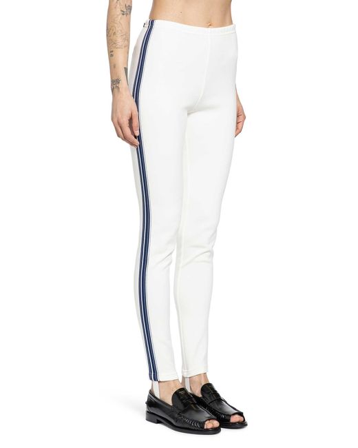 Prada White Fleece Leggings