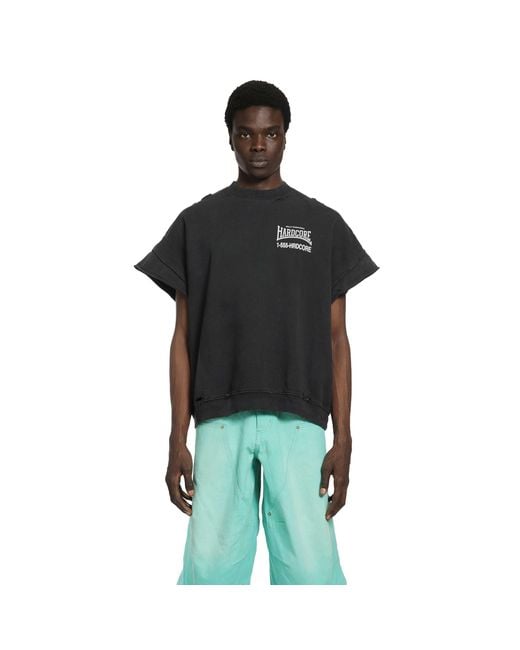Willy Chavarria Black 'Hardcore' Muscle Tee for men