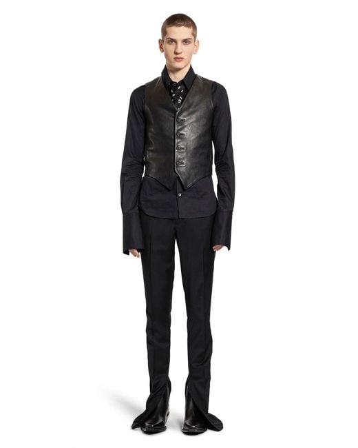 Ann Demeulemeester Black Alrik Classic Waistcoat for men