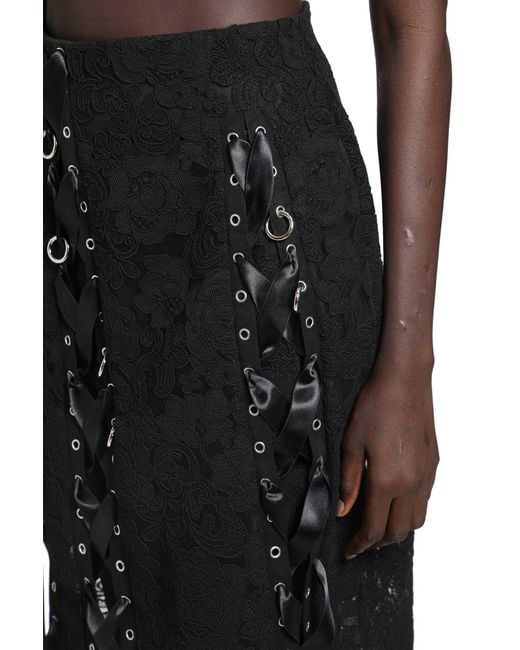 Simone Rocha Black Unraveling Ribbon Ring Skirt