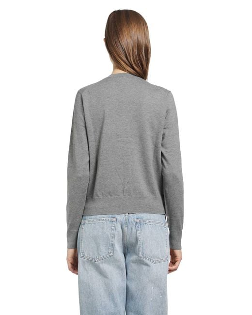 Polo Ralph Lauren Gray Stretch Cotton Blend Cardigan