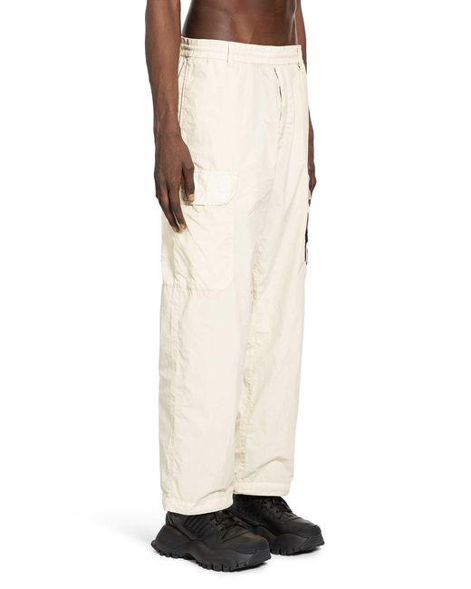 C P Company Natural Flatt Nylon Cargo Lens Pants for men