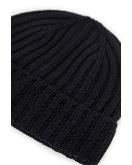Destin Black Wool Beanie for men