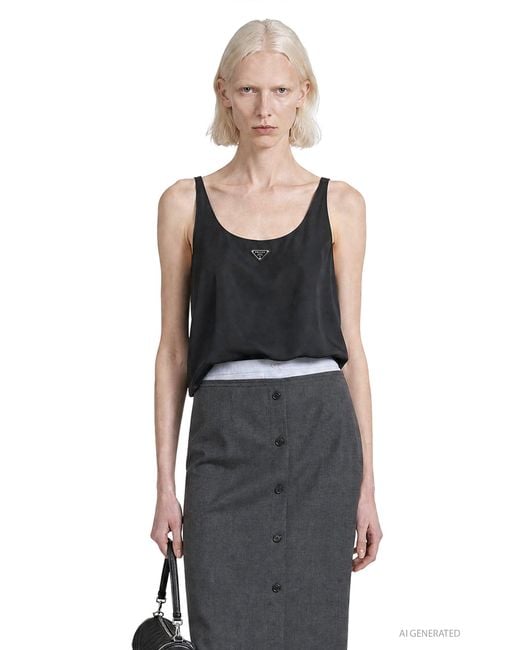 Prada Black Re-Nylon Tank Top