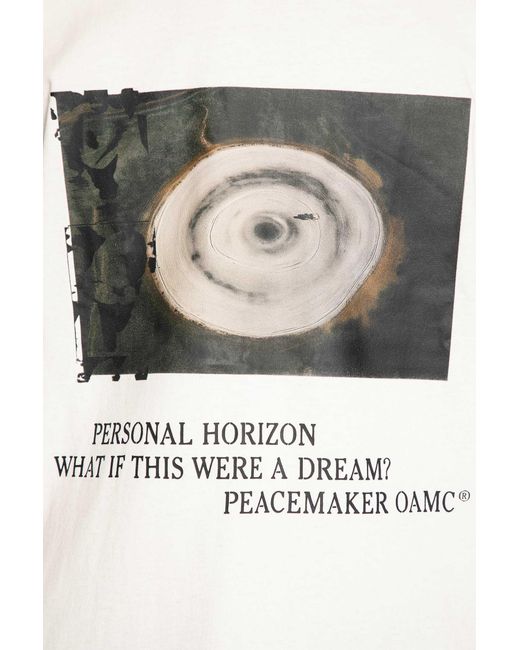 Oamc Peacemaker White Landart 03 Print T-Shirt for men