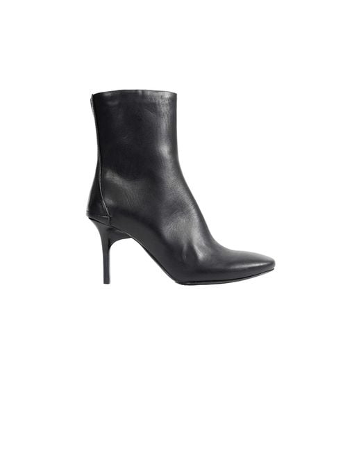 Capasa Black Nappa Leather Ankle Boots