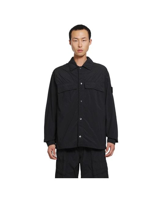 Stone Island Black 1200044 Overshirt for men
