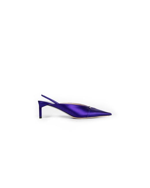 Tom Ford Blue Julianne Satin Slingback Pumps