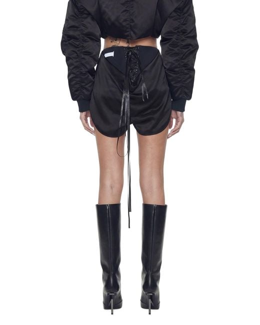 NVL-GARDE Blue Draped Corset Shorts