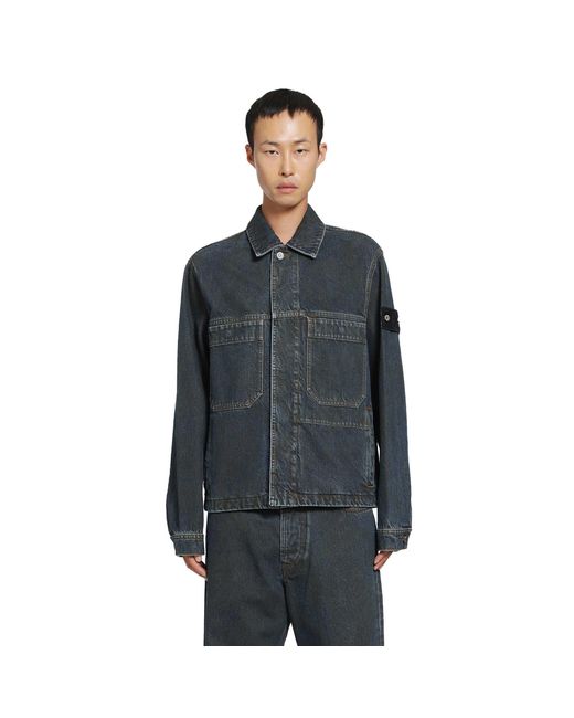 Stone Island Black 4100006 Denim Jacket for men
