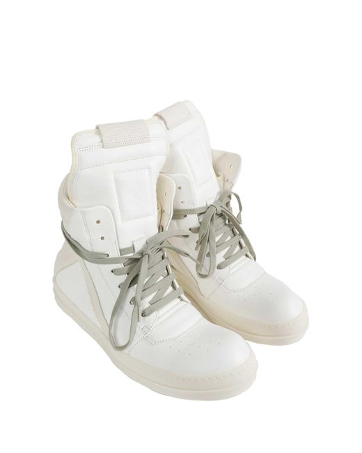 Rick Owens White Tower Geobasket Sneakers for men