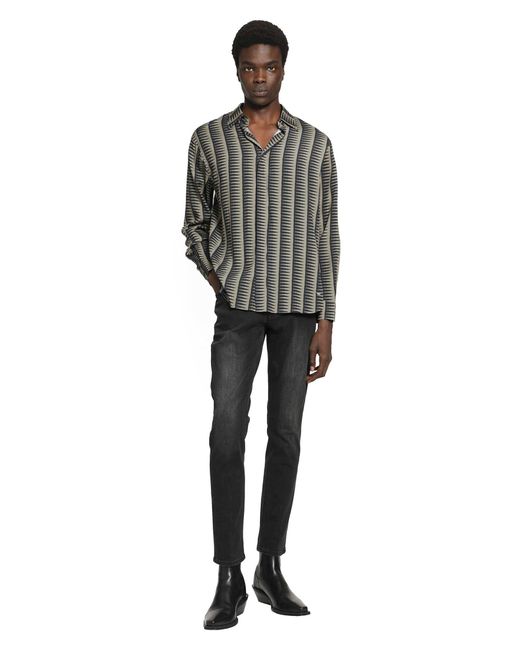 Emporio Armani Black 5 Pocket Straight-Leg Jeans for men