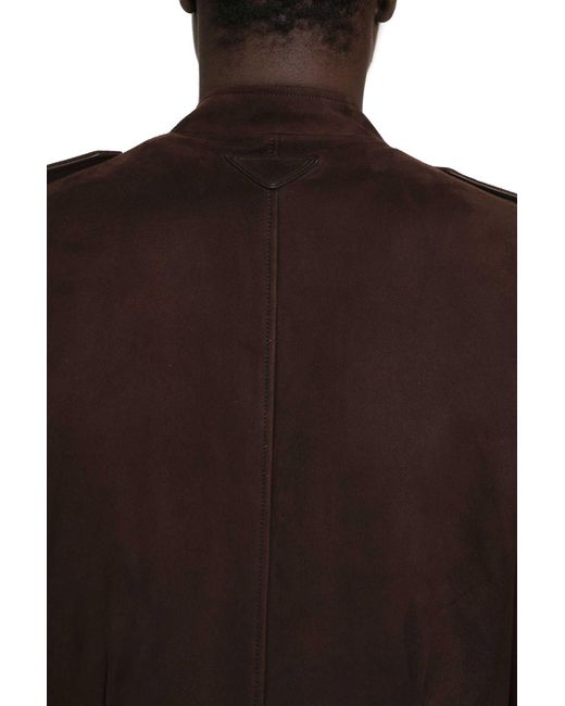 Prada Brown Suede Jacket for men