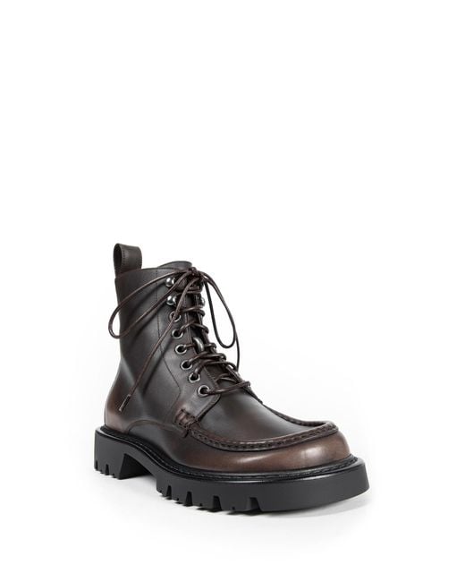 Loewe Black Sierra Combat Ankle Boots for men