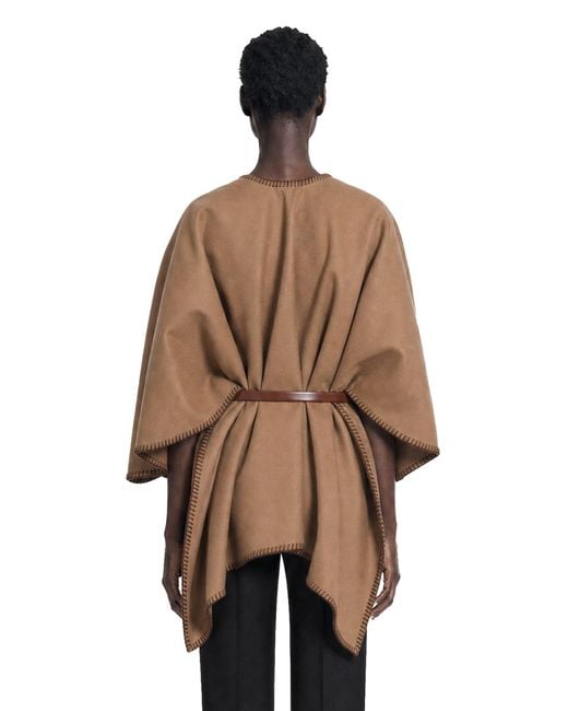 Max Mara Brown Double Wool Broadcloth Cloak