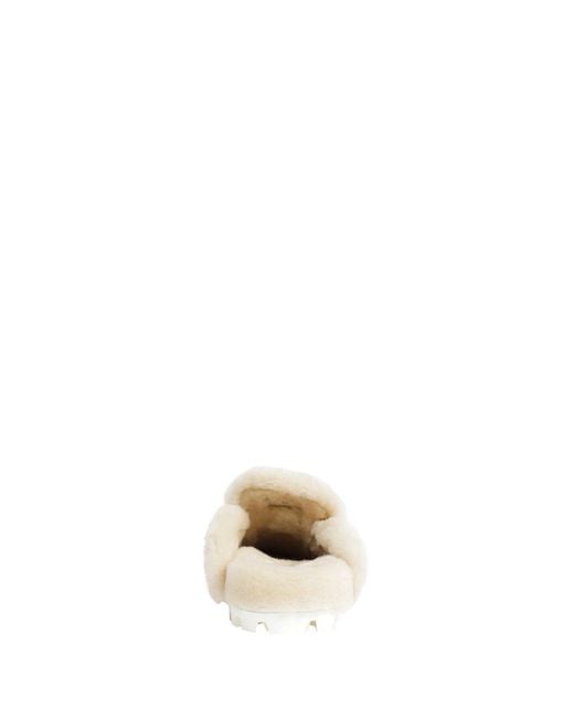 Miu Miu Brown Shearling-Lined Suede Mules